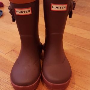 kids Hunter boots size 10